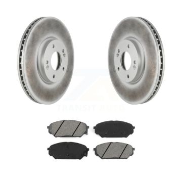 Front Coated Disc Brake Rotors And Semi-Metallic Pads Kit For 2007-2012 Hyundai Veracruz KGS-100398
