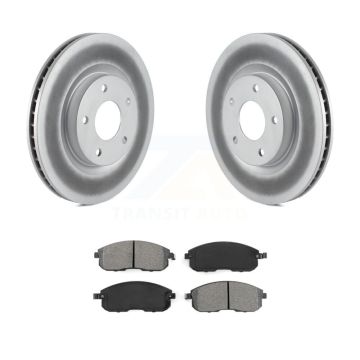 Front Coated Disc Brake Rotors And Semi-Metallic Pad Kit For 2007-2012 Nissan Sentra SE-R KGS-100401