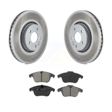 Front Coated Disc Brake Rotors And Semi-Metallic Pads Kit For 2008-2015 Land Rover LR2 KGS-100404