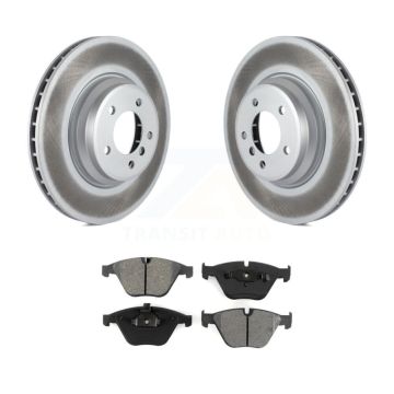 Front Coat Disc Brake Rotor Semi-Metallic Pad Kit For BMW 335i xDrive X1 335xi 335is 335d KGS-100406