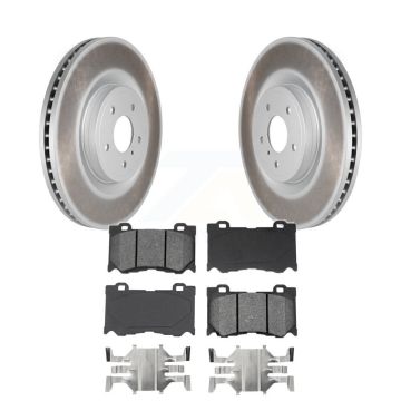 Front Coated Brake Rotor Semi-Metallic Pad Kit For INFINITI Q50 G37 Nissan 370Z Q60 M37 Z KGS-100411