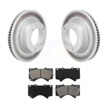 Front Coated Disc Brake Rotor & Semi-Metallic Pad Kit For Lexus LX570 Toyota Land Cruiser KGS-100416