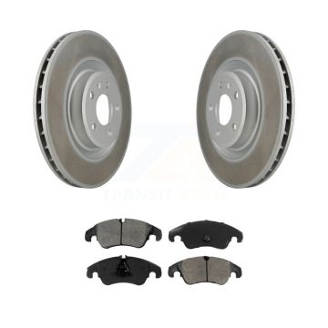 Front Coated Disc Brake Rotor Semi-Metallic Pad Kit For Audi Q5 A4 Quattro S4 S5 A6 A7 A5 KGS-100417