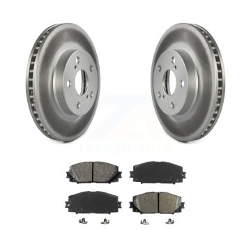 Front Coated Disc Brake Rotor Semi-Metallic Pad Kit For Toyota Prius Lexus CT200h Plug-In KGS-100426