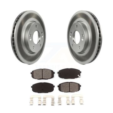 Front Coated Disc Brake Rotors And Semi-Metallic Pads Kit For Kia Forte Koup Forte5 KGS-100427