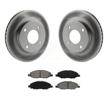 Front Coated Disc Brake Rotors And Semi-Metallic Pads Kit For 2009-2011 Nissan Versa 1.6L KGS-100430