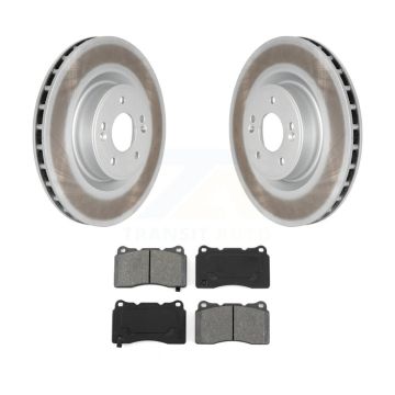 Front Coated Disc Brake Rotors And Semi-Metallic Pads Kit For Hyundai Genesis Coupe KGS-100431
