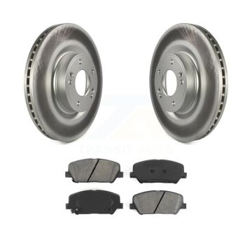 Front Coated Disc Brake Rotors And Semi-Metallic Pads Kit For Hyundai Genesis Coupe KGS-100432