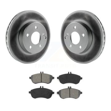 Front Coated Disc Brake Rotors And Semi-Metallic Pad Kit For Mercedes-Benz C300 C250 C230 KGS-100436