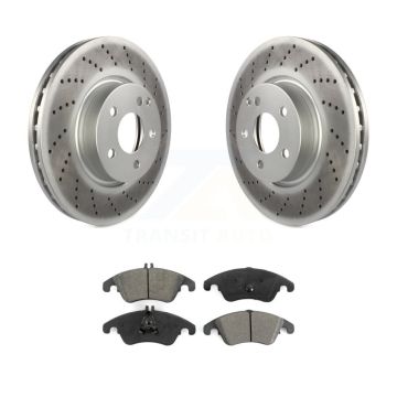 Front Coated Brake Rotor Semi-Metallic Pad Kit For Mercedes-Benz C300 E350 C350 E400 E250 KGS-100441