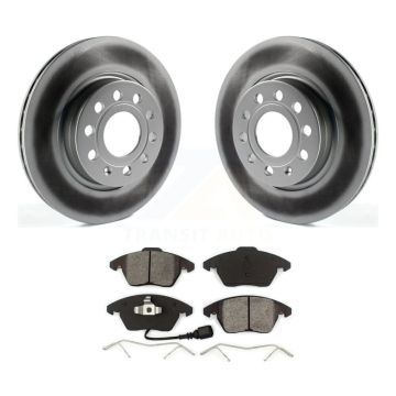 Front Coated Disc Brake Rotors & Semi-Metallic Pad Kit For Volkswagen GTI Audi A3 Quattro KGS-100457