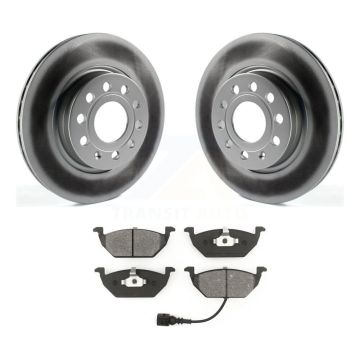 Front Coated Disc Brake Rotors And Semi-Metallic Pads Kit For Volkswagen Jetta KGS-100458