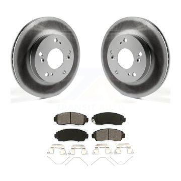Front Coated Disc Brake Rotors And Semi-Metallic Pads Kit For Honda Civic KGS-100463