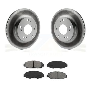 Front Coated Disc Brake Rotors And Semi-Metallic Pads Kit For Honda Civic KGS-100464