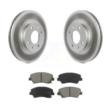 Front Coated Disc Brake Rotors And Semi-Metallic Pads Kit For Hyundai Accent Kia Rio KGS-100468