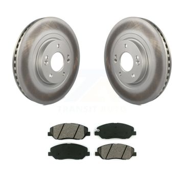 Front Coat Disc Brake Rotors Semi-Metallic Pad Kit For 2013-2016 Hyundai Santa Fe XL 3.3L KGS-100474