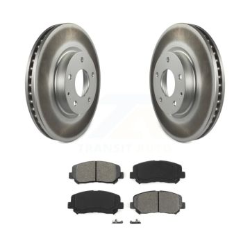 Front Coated Disc Brake Rotors And Semi-Metallic Pads Kit For 2013-2015 Mazda CX-5 KGS-100477