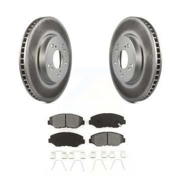 Front Coat Brake Rotors Semi-Metallic Pad Kit For Honda Civic EX with Manual transmission KGS-100481