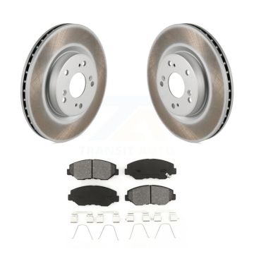 Front Coated Disc Brake Rotors And Semi-Metallic Pads Kit For 2012-2016 Honda CR-V FWD KGS-100482