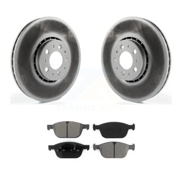 Front Coated Disc Brake Rotors And Semi-Metallic Pads Kit For Volvo XC90 KGS-100483