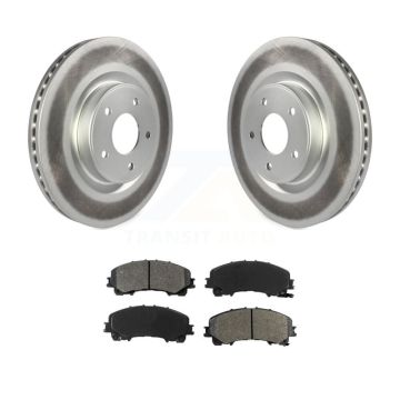 Front Coated Disc Brake Rotors And Semi-Metallic Pads Kit For INFINITI Q50 QX50 Q60 KGS-100487