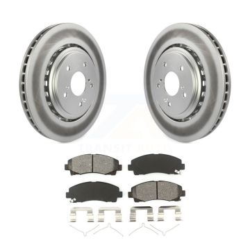Front Coated Disc Brake Rotors And Semi-Metallic Pads Kit For 2015-2020 Acura TLX KGS-100488