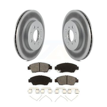 Front Coated Disc Brake Rotors And Semi-Metallic Pads Kit For 2015-2020 Honda Fit KGS-100492