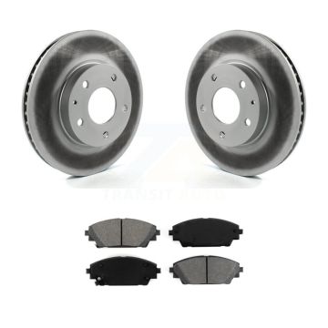 Front Coated Disc Brake Rotors And Semi-Metallic Pads Kit For Mazda 3 CX-3 Sport KGS-100496