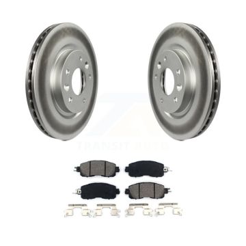 Front Coated Disc Brake Rotors And Semi-Metallic Pads Kit For Nissan LEAF KGS-100500