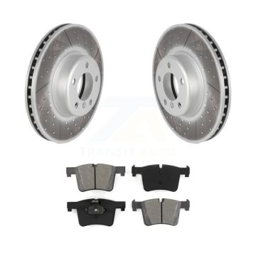 Front Coated Disc Brake Rotors And Semi-Metallic Pads Kit For BMW 335i xDrive GT KGS-100513