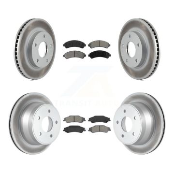 Front Rear Coat Disc Brake Rotor Semi-Metallic Pad Kit For Chevrolet GMC Blazer S10 Jimmy KGS-100536