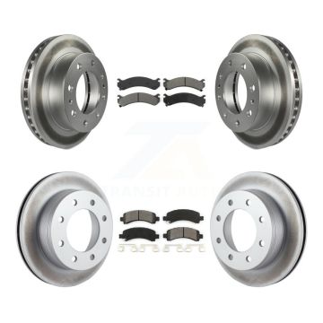 Front Rear Coated Brake Rotor Semi-Metallic Pad Kit For Chevrolet Express 2500 GMC Savana KGS-100551