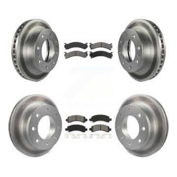 Front Rear Coated Brake Rotor Semi-Metallic Pad Kit For Chevrolet Express 2500 GMC Savana KGS-100552