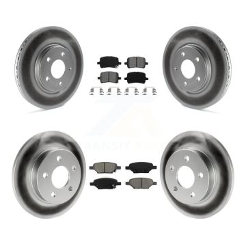 Front Rear Coat Brake Rotor Semi-Metallic Pad Kit For Chevrolet Cobalt Saturn Ion Pontiac KGS-100560