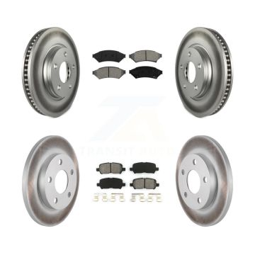 Front Rear Coated Brake Rotor Semi-Metallic Pad Kit For Buick LaCrosse Pontiac Grand Prix KGS-100564