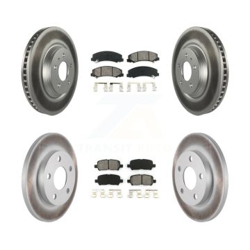 Front Rear Coated Disc Brake Rotor And Semi-Metallic Pad Kit For Chevrolet Impala Limited KGS-100579