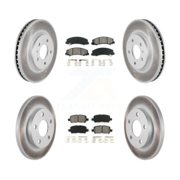 Front Rear Coated Disc Brake Rotor And Semi-Metallic Pad Kit For Chevrolet Impala Limited KGS-100581