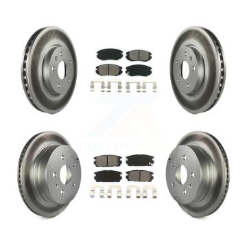 Front Rear Coat Disc Brake Rotors Semi-Metallic Pad Kit For Chevrolet Equinox GMC Terrain KGS-100590