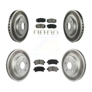 Front Rear Coat Disc Brake Rotors Semi-Metallic Pad Kit For Chevrolet Malibu Impala Buick KGS-100591