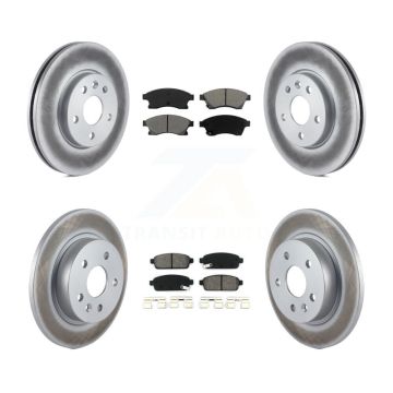 Front Rear Coat Disc Brake Rotors Semi-Metallic Pad Kit For Chevrolet Cruze Sonic Limited KGS-100593