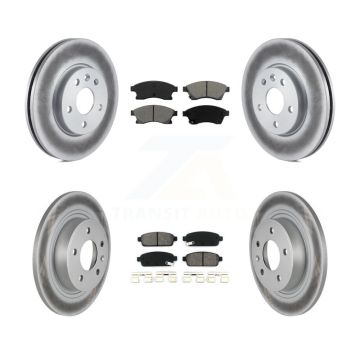 Front Rear Coated Disc Brake Rotors And Semi-Metallic Pads Kit For Chevrolet Cruze KGS-100594