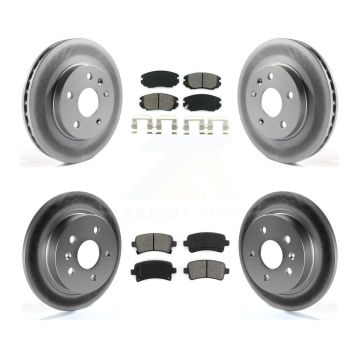 Front Rear Coated Disc Brake Rotor And Semi-Metallic Pad Kit For Chevrolet Malibu Limited KGS-100595