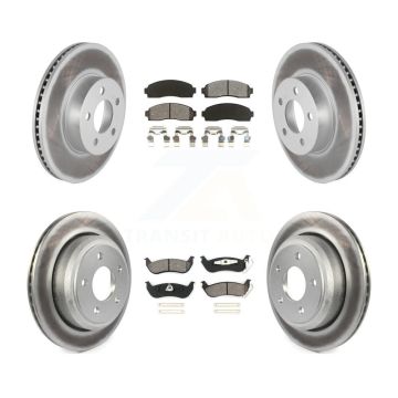 Front Rear Coated Disc Brake Rotors And Semi-Metallic Pad Kit For Ford Ranger Mazda B4000 KGS-100612