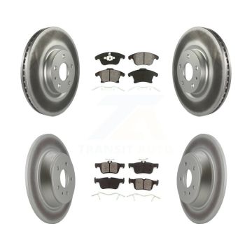 Front Rear Coated Disc Brake Rotors And Semi-Metallic Pad Kit For Ford Fusion Lincoln MKZ KGS-100662