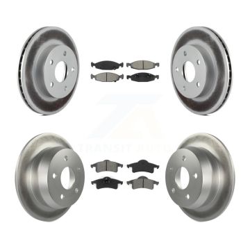Front Rear Coated Disc Brake Rotors And Semi-Metallic Pads Kit For Jeep Grand Cherokee KGS-100671