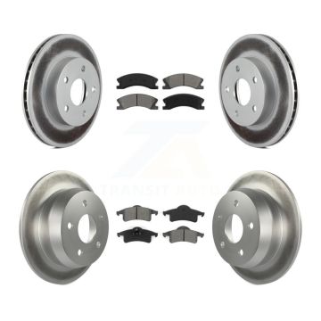Front Rear Coated Disc Brake Rotors And Semi-Metallic Pads Kit For Jeep Grand Cherokee KGS-100672