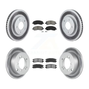 Front Rear Coat Brake Rotor Semi-Metallic Pad Kit For Chrysler Sebring Mitsubishi Eclipse KGS-100675