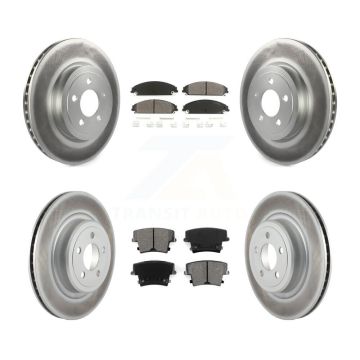 Front Rear Coated Brake Rotor Semi-Metallic Pad Kit For Dodge Charger With Police Package KGS-100694