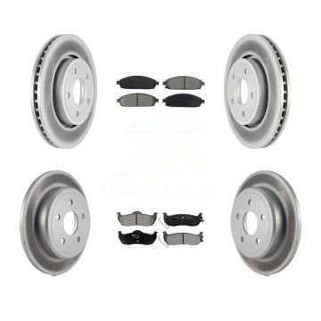 Front Rear Coat Disc Brake Rotors Semi-Metallic Pad Kit For Jeep Grand Cherokee Commander KGS-100695