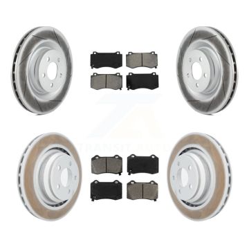 Front Rear Coated Brake Rotor Semi-Metallic Pad Kit For Dodge Charger Chrysler 300 Magnum KGS-100696